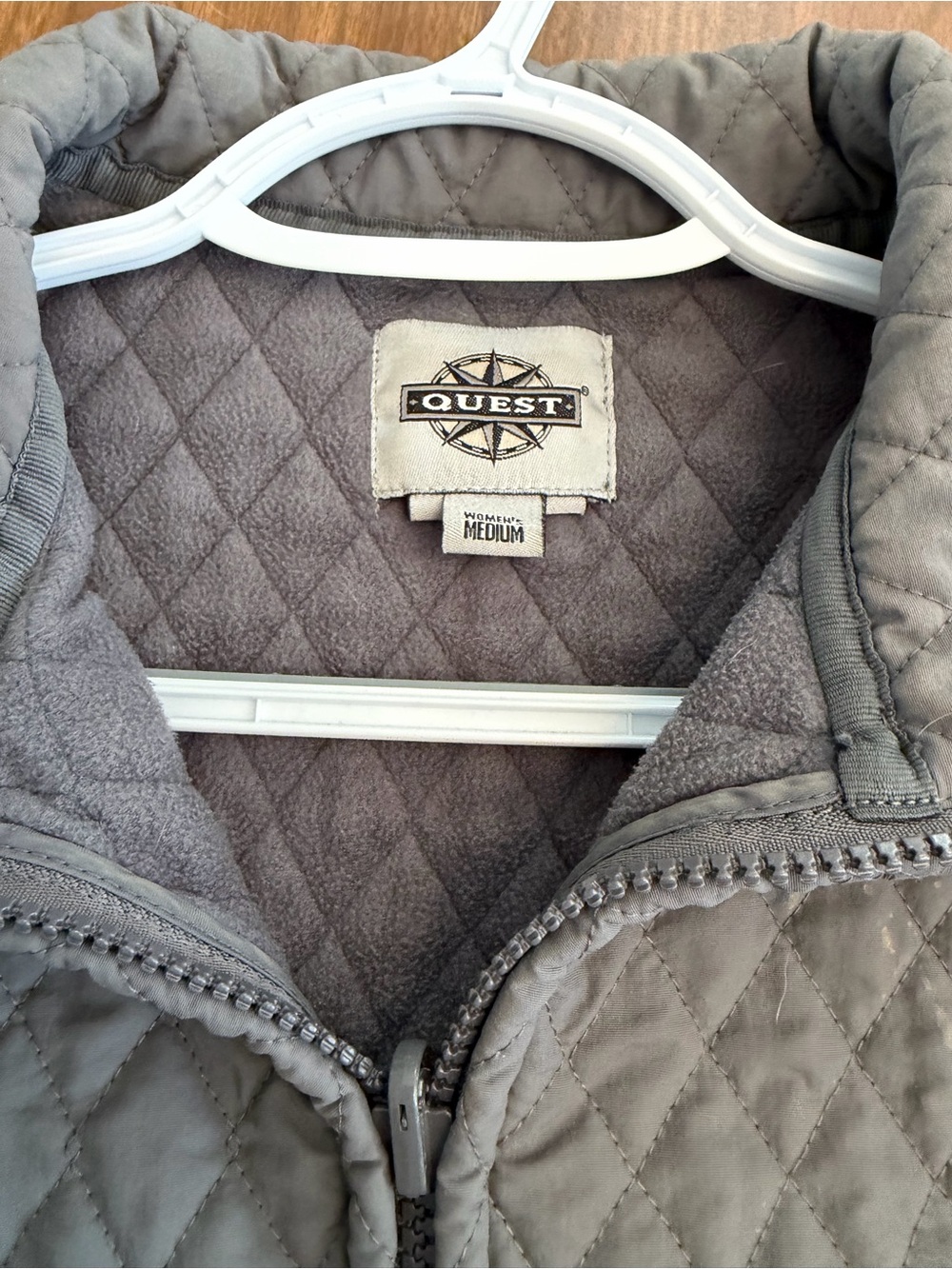 Quest Women's Quilted Zip-Front Jacket in Gray